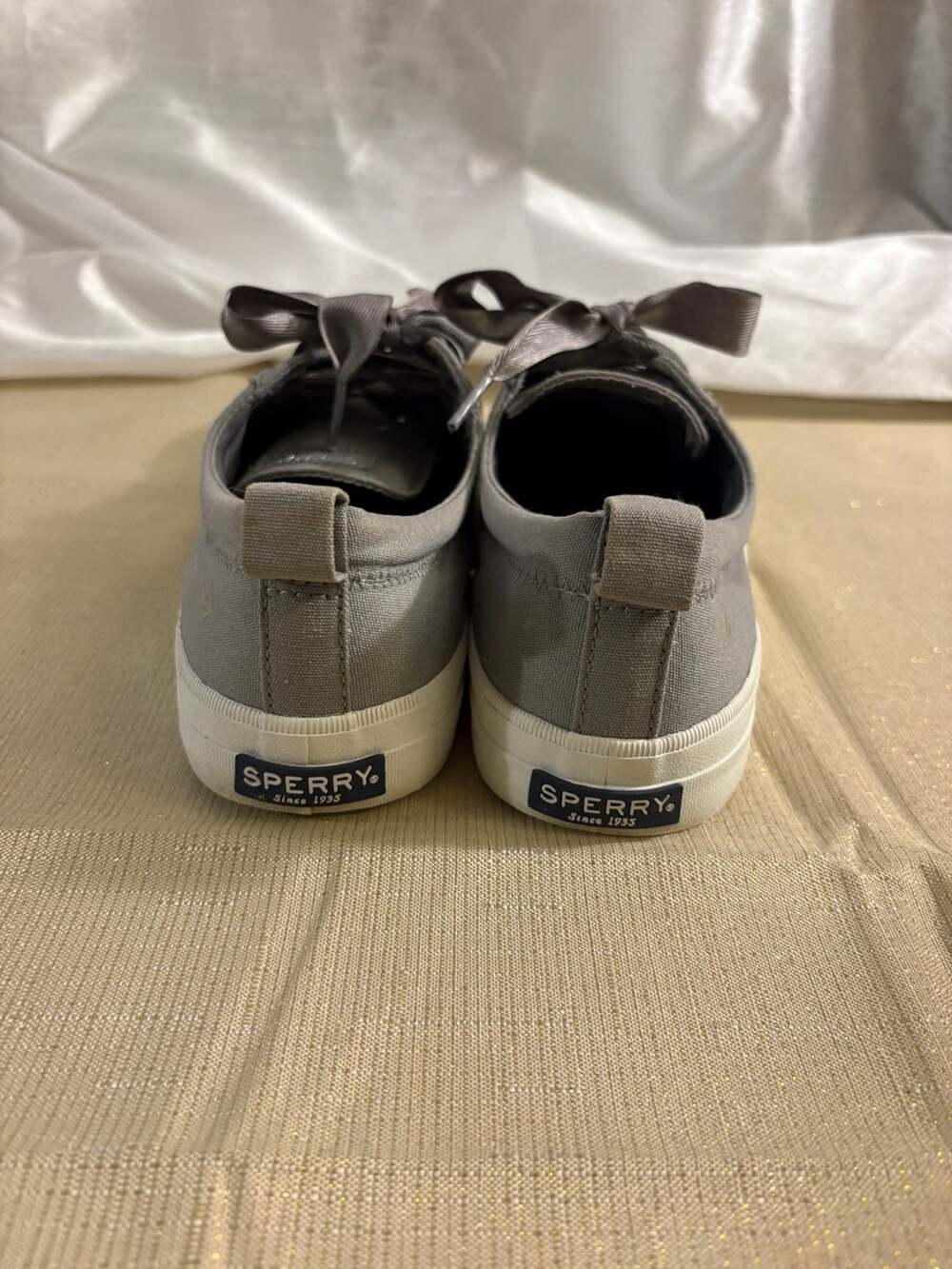 Sperry STS82374 Women's Gray Canvas Sneakers Size 9 - Picture 6 of 9